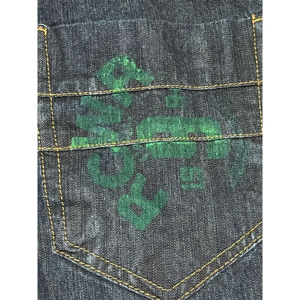 Vintage Rocawear Jeans Mens 38 Dark Denim‎ Pants Baggy Fit Embroidered Pockets